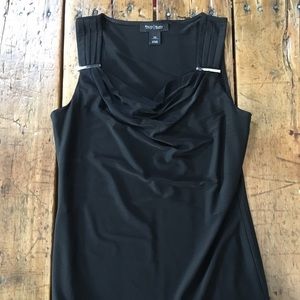 WHBM Black Cowl Neck Tank